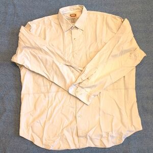Banana Republic Button Down Shirt Long Sleeve Two Pocket Standard Fit XL Beige